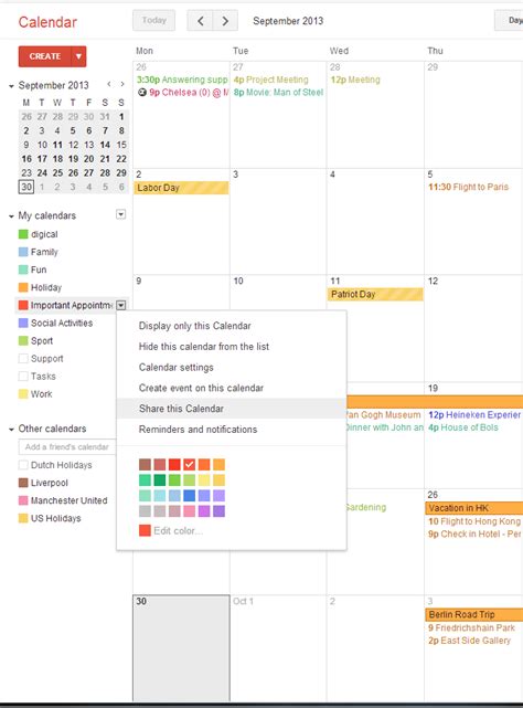 Share My Calendar Google